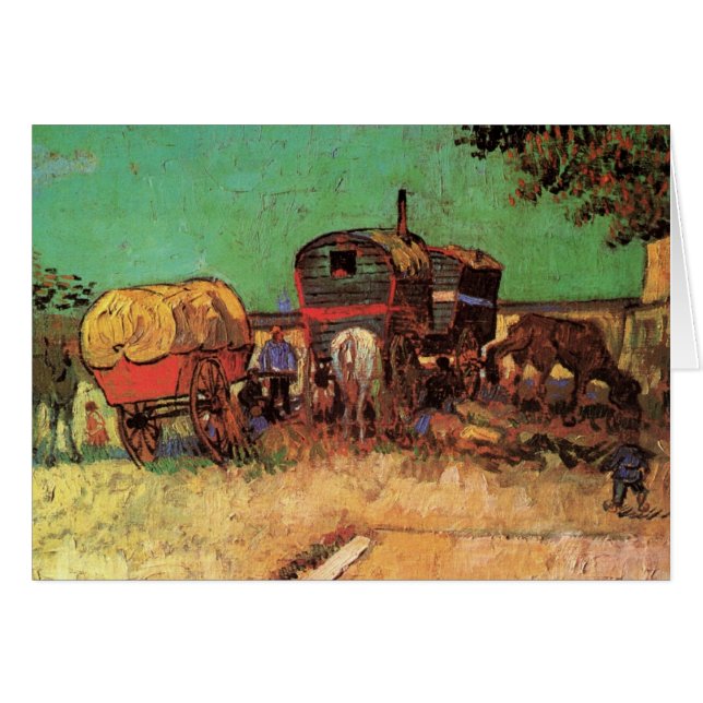 Vincent van Gogh - Encampment of Gypsies Caravans (Front Horizontal)
