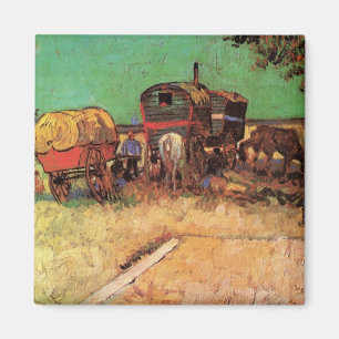Vincent van Gogh - Encampment of Gypsies Caravans Magnet