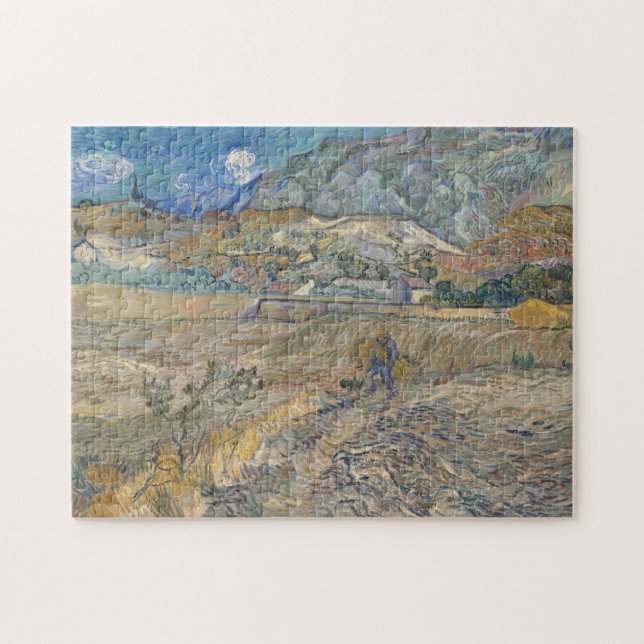 Vincent Van Gogh, Enclosed Field with Peasant Jigsaw Puzzle (Horizontal)