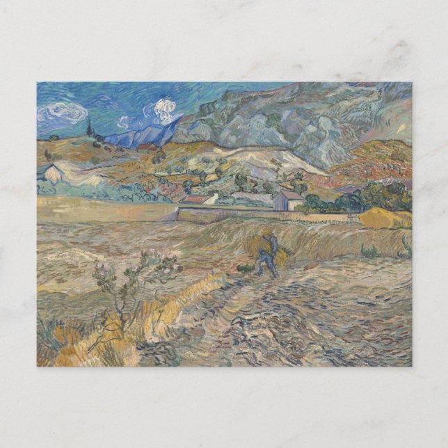 Vincent Van Gogh, Enclosed Field with Peasant Postcard (Front)