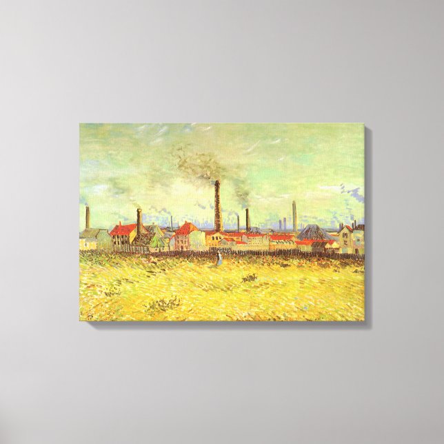 Vincent van Gogh - Factories at Asnieres Canvas Print (Front)