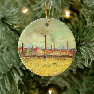 Vincent van Gogh - Factories at Asnieres Ceramic Ornament