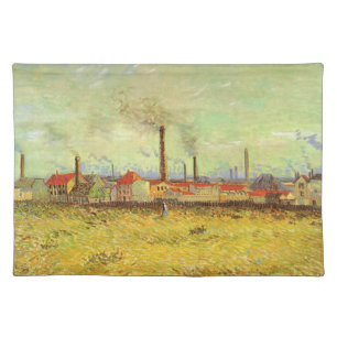 Vincent van Gogh - Factories at Asnieres Cloth Placemat