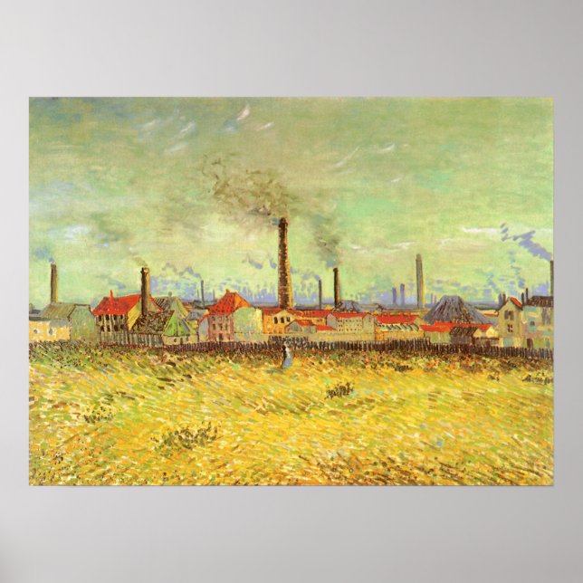 Vincent van Gogh - Factories at Asnieres Poster (Front)