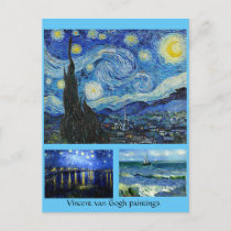 Vincent van Gogh famous paintings Postcard