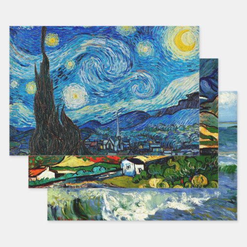 Vincent van Gogh famous paintings Wrapping Paper Sheets