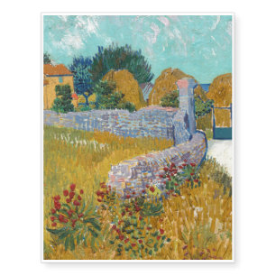 Vincent van Gogh Farmhouse in Provence, 1888 Temporary Tattoos