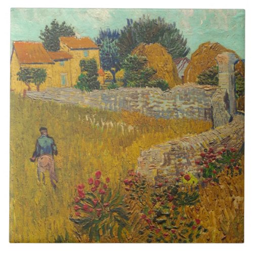 Vincent van Gogh  Farmhouse in Provence 1888 Tile