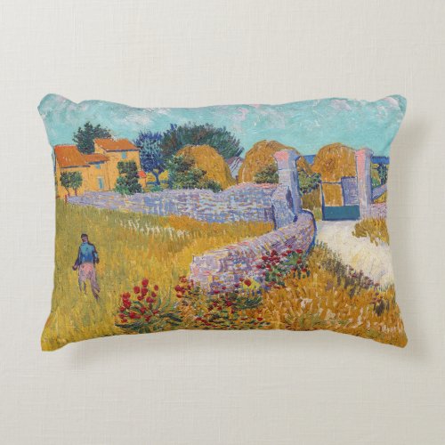 Vincent van Gogh _ Farmhouse in Provence Accent Pillow