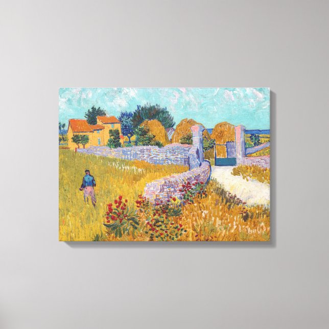 Vincent van Gogh - Farmhouse in Provence Canvas Print (Front)