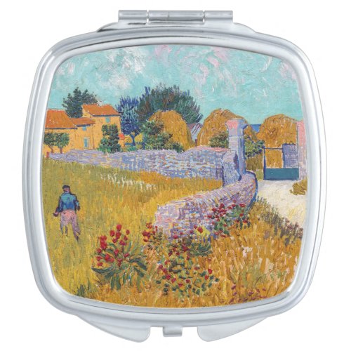 Vincent van Gogh _ Farmhouse in Provence Compact Mirror