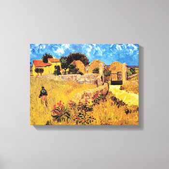 Vincent Van Gogh - Farmhouse In Provence Fine Art Canvas Print by ArtLoversCafe at Zazzle