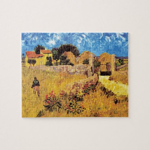 Vincent Van Gogh _ Farmhouse In Provence Fine Art Jigsaw Puzzle