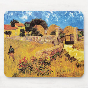 Vincent Van Gogh - Farmhouse In Provence Fine Art Mouse Pad