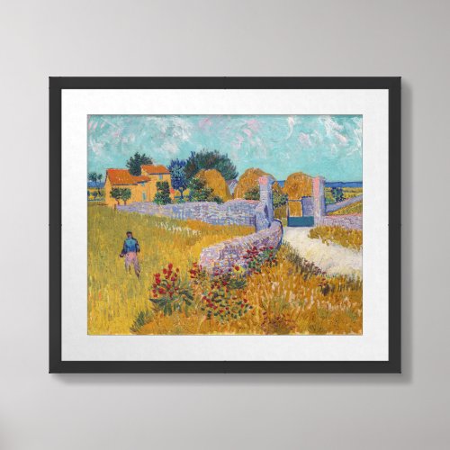 Vincent van Gogh _ Farmhouse in Provence Framed Art