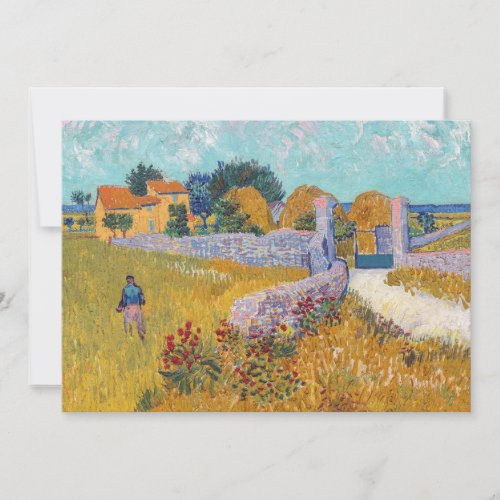 Vincent van Gogh _ Farmhouse in Provence Invitation