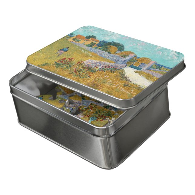 Vincent Van Gogh, Farmhouse in Provence Jigsaw Puzzle (Lid Open)
