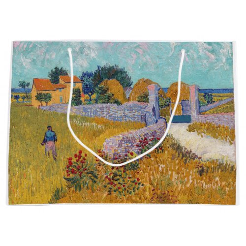 Vincent van Gogh _ Farmhouse in Provence Large Gift Bag