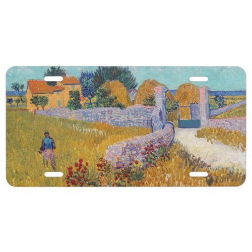 Vincent van Gogh _ Farmhouse in Provence License Plate