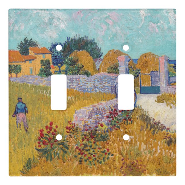 Vincent van Gogh - Farmhouse in Provence Light Switch Cover (Front)