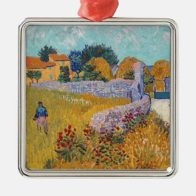 Vincent van Gogh - Farmhouse in Provence Metal Ornament (Front)