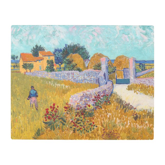 Vincent van Gogh - Farmhouse in Provence Metal Print (Front)