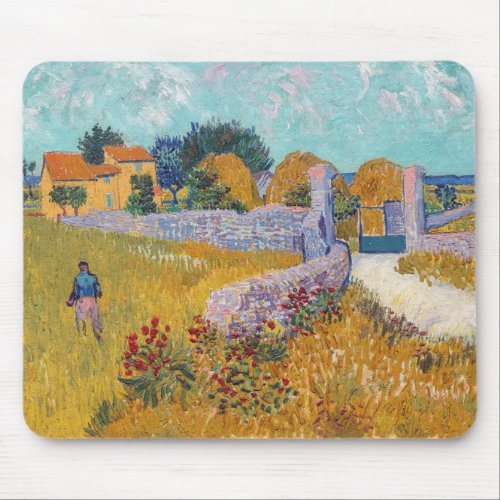 Vincent van Gogh _ Farmhouse in Provence Mouse Pad