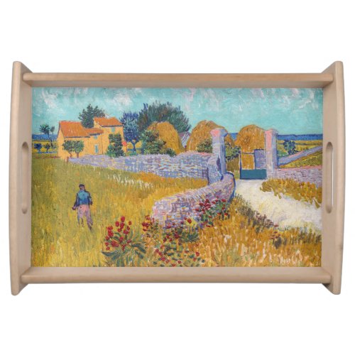 Vincent van Gogh _ Farmhouse in Provence Serving Tray