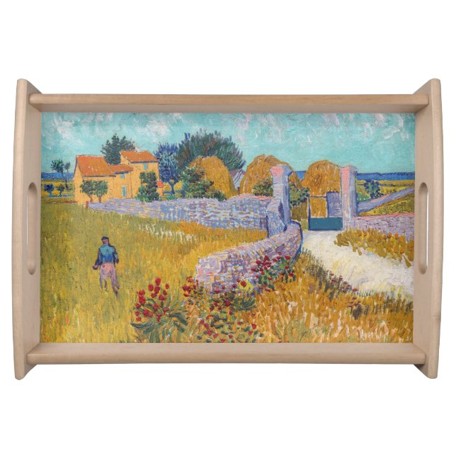 Vincent van Gogh - Farmhouse in Provence Serving Tray (Front)