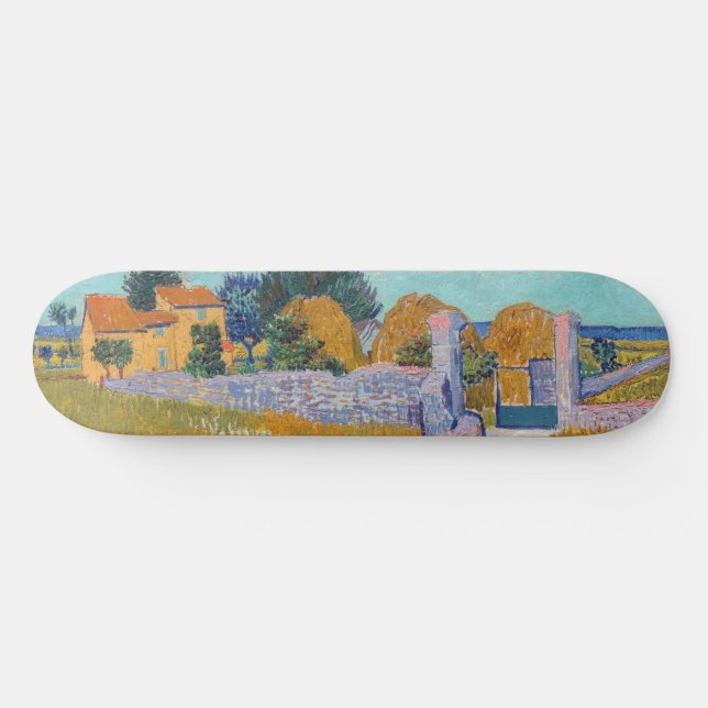 Vincent van Gogh - Farmhouse in Provence Skateboard (Horz)