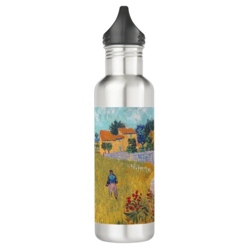 Vincent van Gogh _ Farmhouse in Provence Stainless Steel Water Bottle