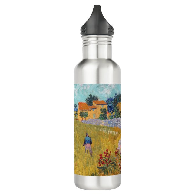 Vincent van Gogh - Farmhouse in Provence Stainless Steel Water Bottle (Left)
