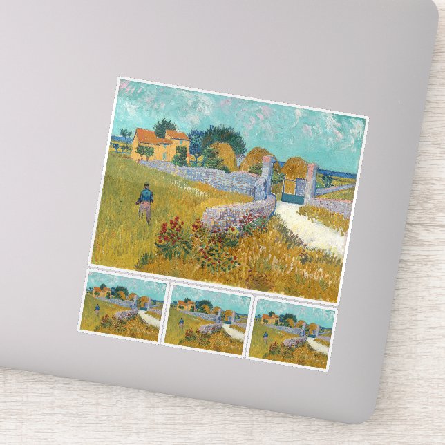 Vincent Van Gogh, Farmhouse in Provence Sticker (Detail)