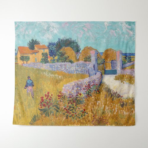 Vincent van Gogh _ Farmhouse in Provence Tapestry