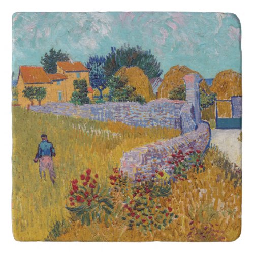 Vincent van Gogh _ Farmhouse in Provence Trivet