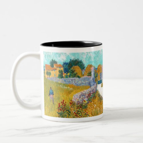 Vincent van Gogh Farmhouse in Provence Two_Tone Coffee Mug
