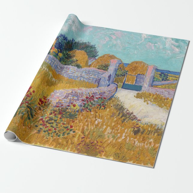 Vincent van Gogh - Farmhouse in Provence Wrapping Paper (Unrolled)
