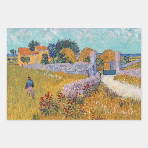 Vincent van Gogh _ Farmhouse in Provence Wrapping Paper Sheets