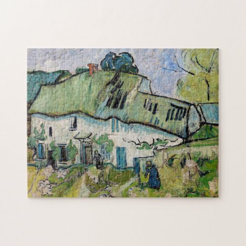 Vincent van Gogh _ Farmhouse with Two Figures Jigsaw Puzzle
