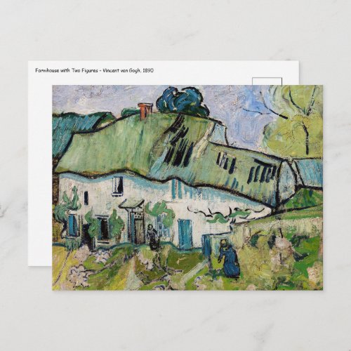 Vincent van Gogh _ Farmhouse with Two Figures Postcard