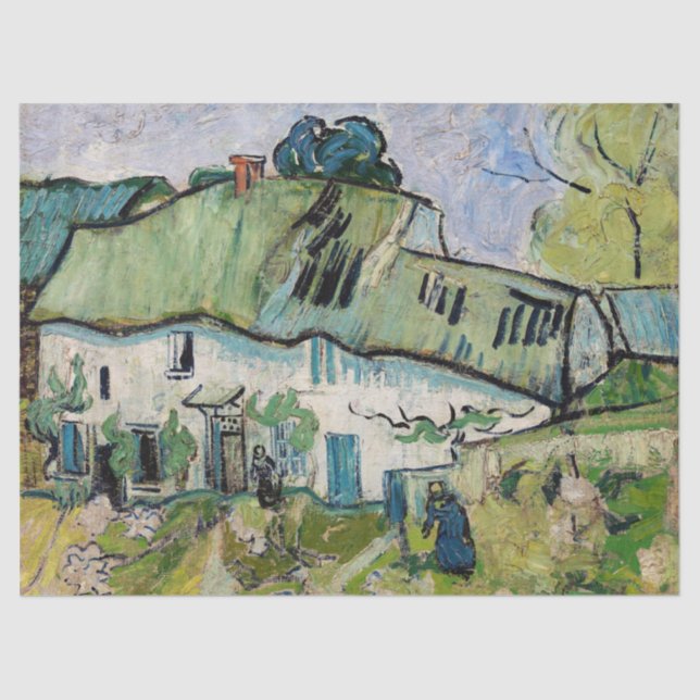 Vincent van Gogh - Farmhouse with Two Figures Tissue Paper (Front)