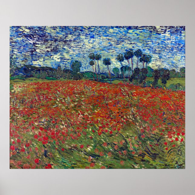 Vincent van Gogh Field of Poppies Poster (Front)