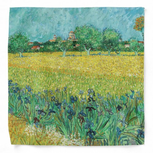 Vincent van Gogh _ Field with Irises near Arles Bandana