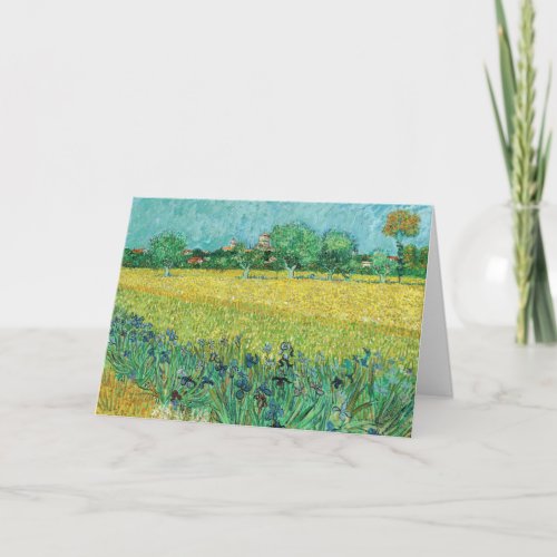 Vincent van Gogh _ Field with Irises near Arles Card