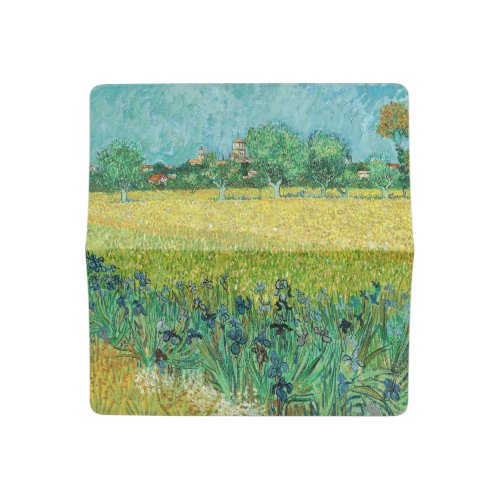 Vincent van Gogh _ Field with Irises near Arles Checkbook Cover