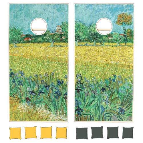 Vincent van Gogh _ Field with Irises near Arles Cornhole Set