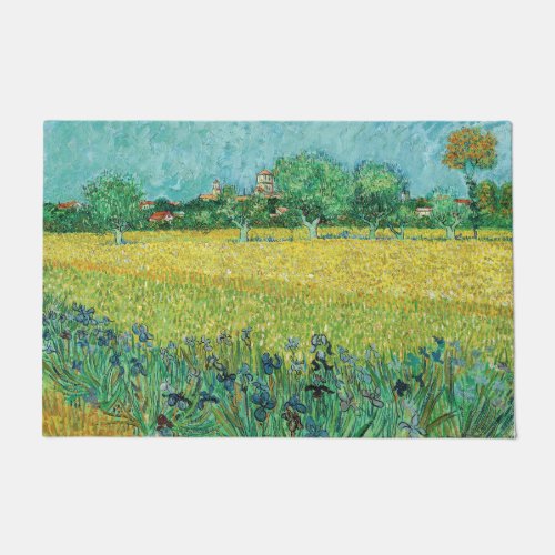 Vincent van Gogh _ Field with Irises near Arles Doormat