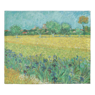 Vincent van Gogh - Field with Irises near Arles Duvet Cover
