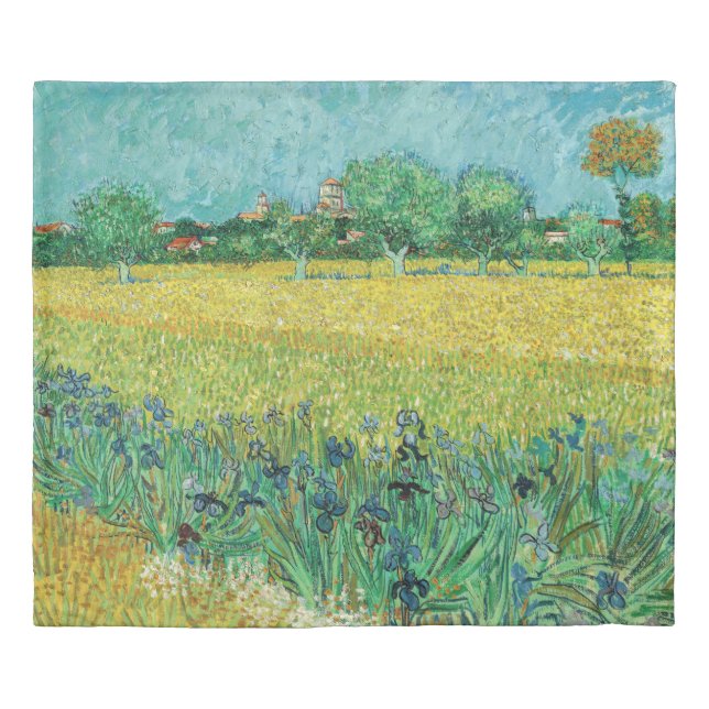 Vincent van Gogh - Field with Irises near Arles Duvet Cover (Front)