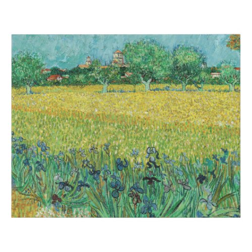 Vincent van Gogh _ Field with Irises near Arles Faux Canvas Print